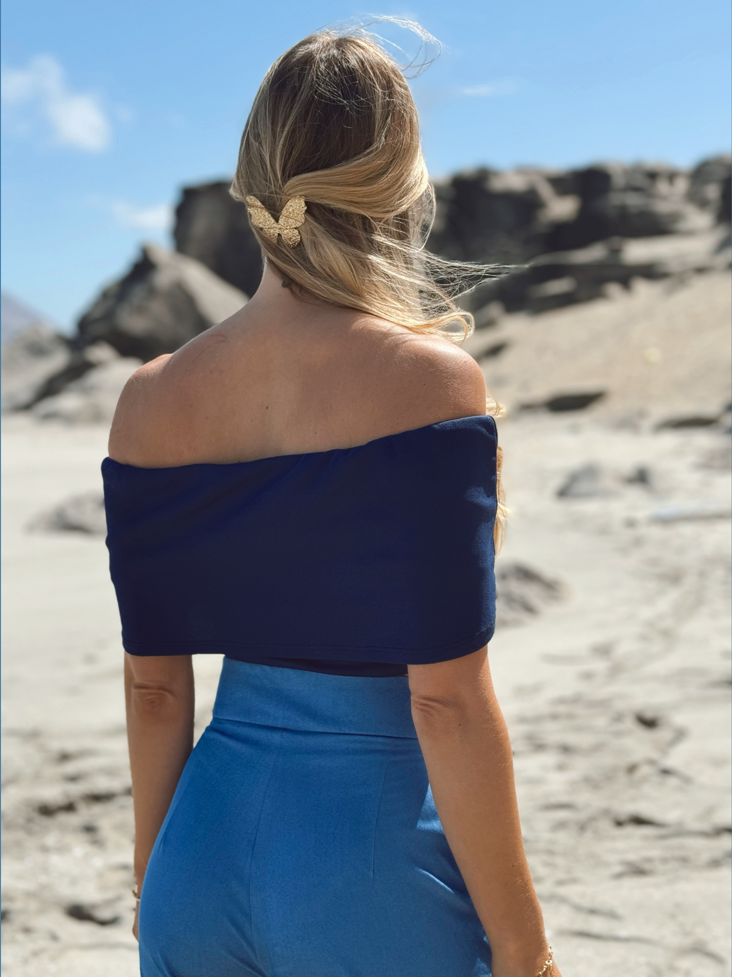 TOP BARDOT NAVY