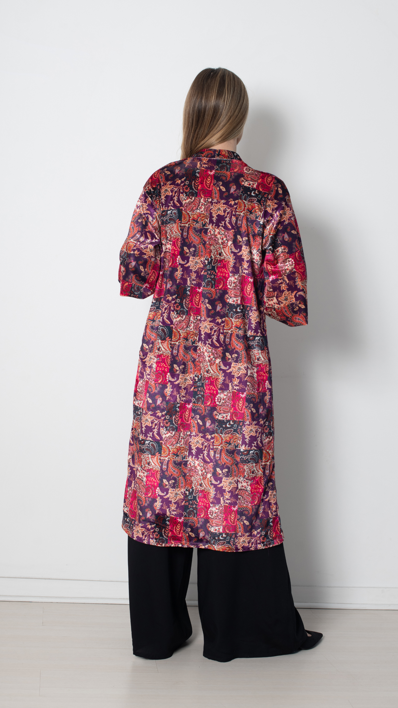 KIMONO VELVET RED